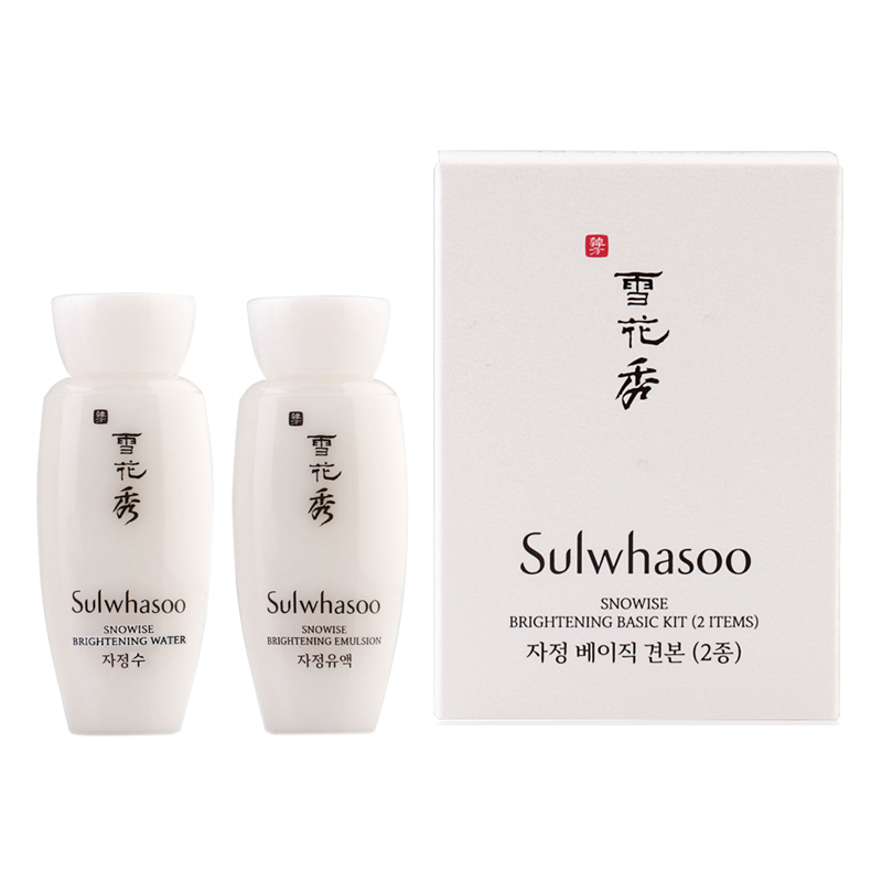 Sulwhasoo Snowise Brightening Basic Kit 2 Items เซ็ตผลิตภัณฑ์บำรุงผิว 2 ชิ้น เพื่อผิวขาวกระจ่างใสเหนือระดับแบบสามมิติ ด้วยคุณค่าสารสกัดเข้มข้นจากสมุนไพรของเกาหลี